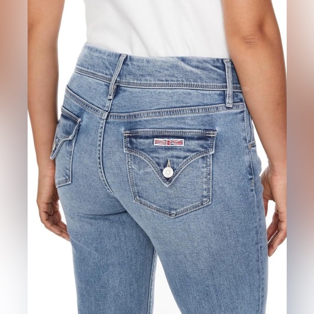 Hudson Flap Pocket Straight Leg Jeans Womens Size 6 Icy Blue H0524-01 - Picture 2 of 11